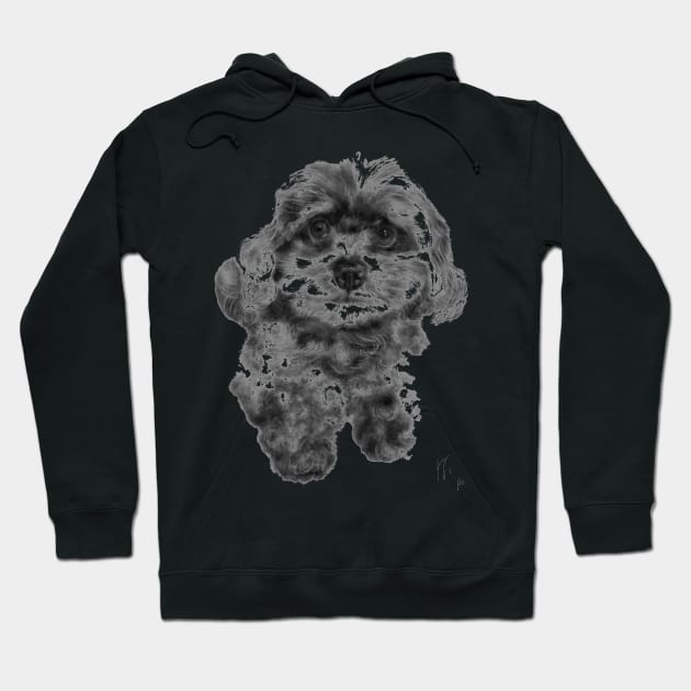 Black smiling sweet pup Hoodie by LITDigitalArt